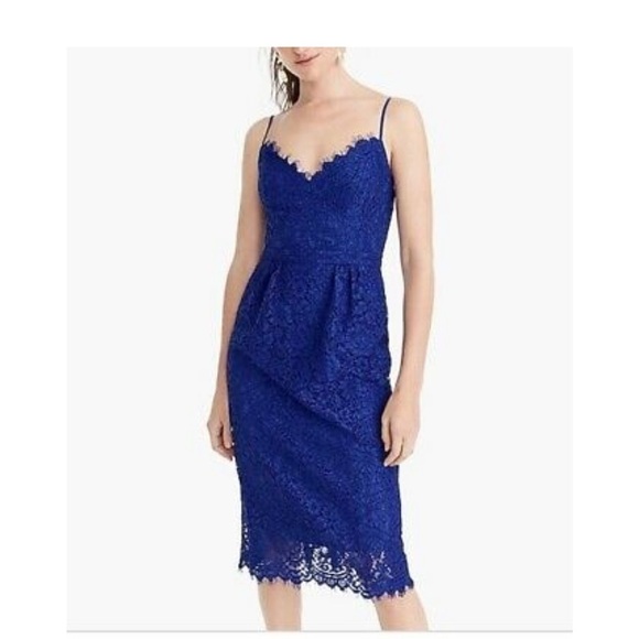 LULU'S Royal Blue Lace. V Neck Midi Dress, Size XS - Picture 1 of 8